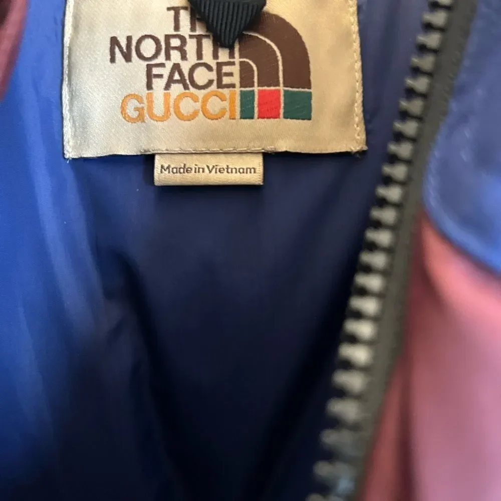 Men’s Gucci, X Northface puffer vest size XXXL with dust bag